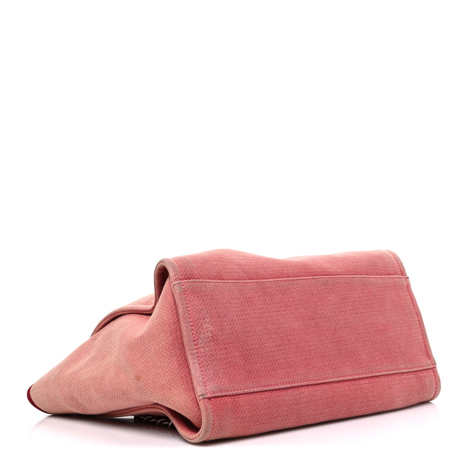 Chanel Canvas Large Deauville Tote Red 4 of 11