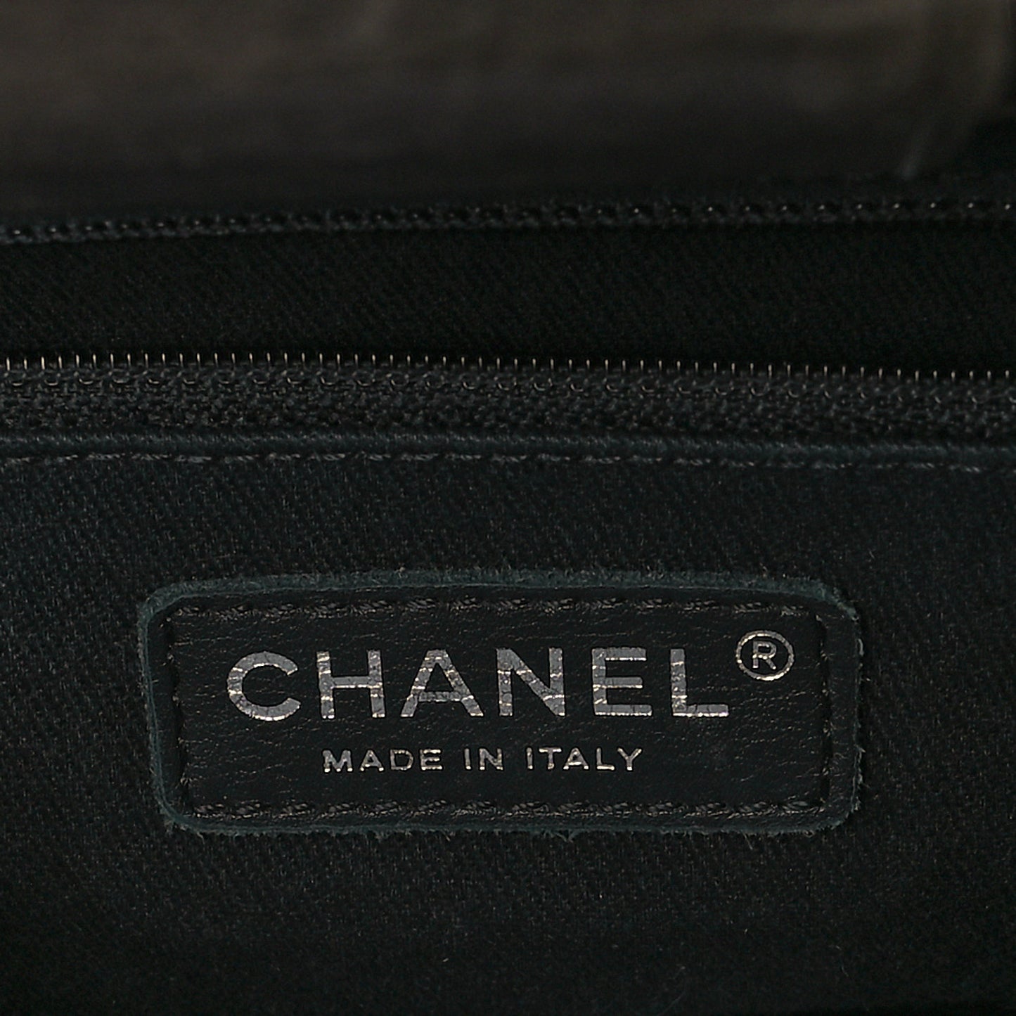 Glazed Calfskin Quilted Small CC Delivery Tote Grey