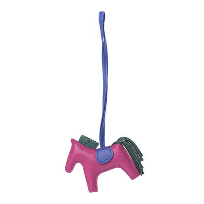 Hermes Milo Lambskin Grigri Rodeo Horse Bag Charm PM Rose Pourpre Bleu Electrique Malachite 1 of 3