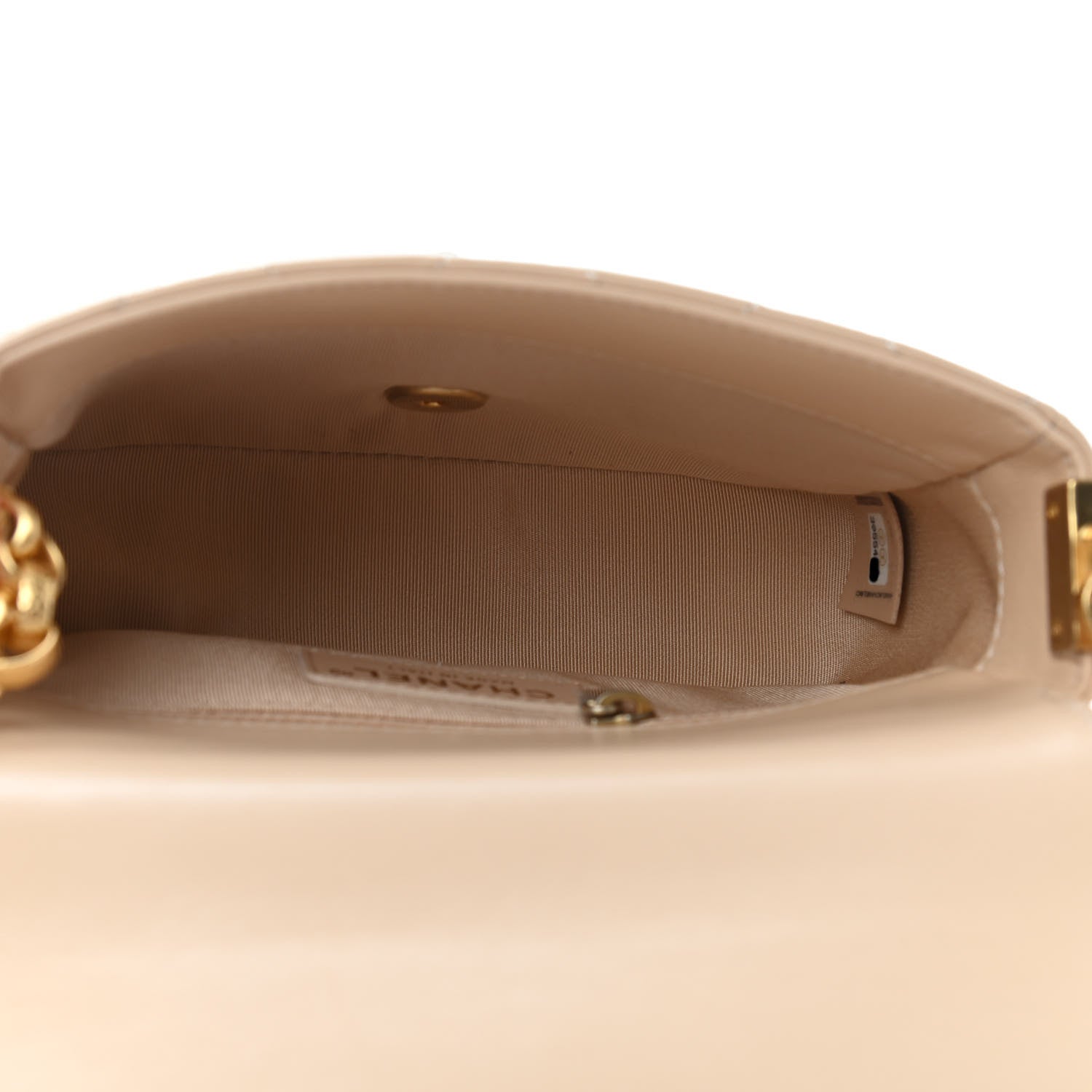 Chanel Lambskin Quilted Small CC Coin Flap Bag Beige 4 of 4