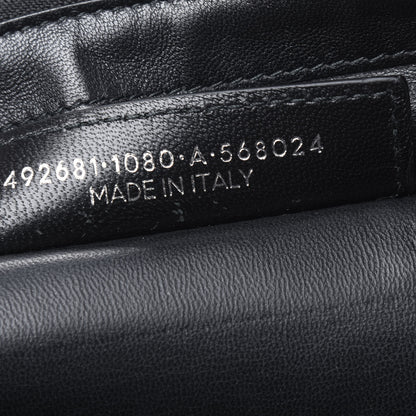 Balenciaga Sheepskin Shearling Contrasted Logo Large Zip Pouch Black 7 of 13