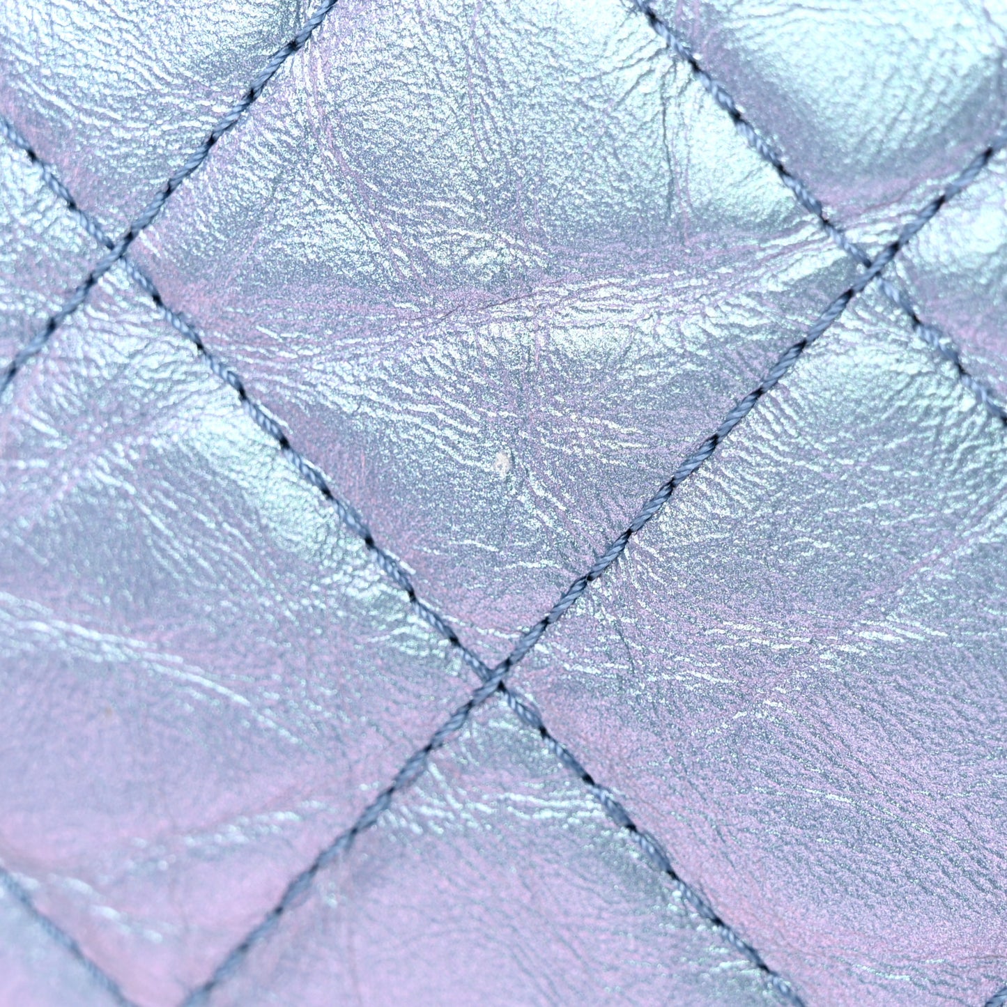 Iridescent Lambskin Calfskin Small Quilted Gabrielle Backpack Light Purple