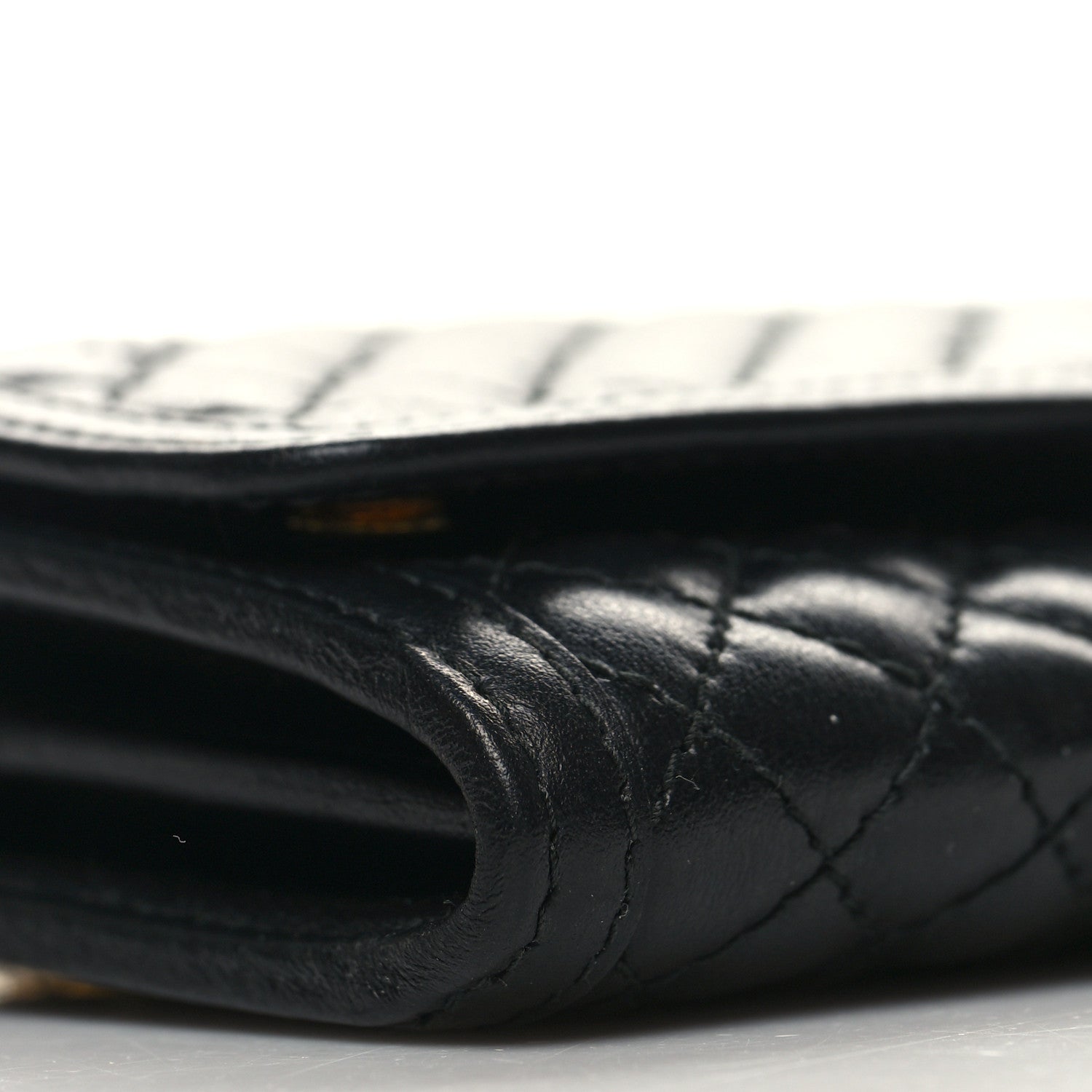 Prada Soft Calfskin Quilted Chain Wallet Black 8 of 10