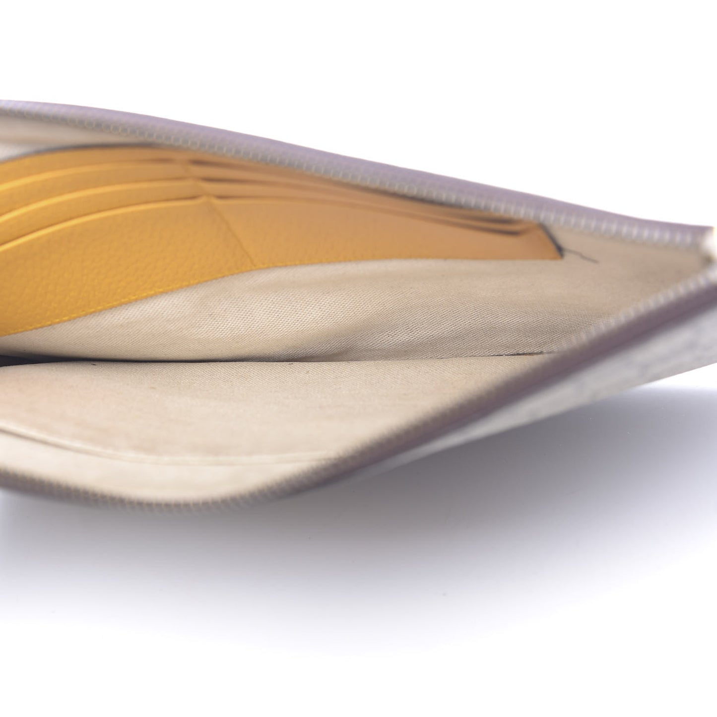 GG Supreme Monogram Neo Vintage Zip Wristlet Pouch Beige New Acero Crop