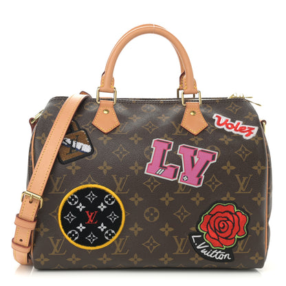Louis Vuitton Monogram Patches Speedy Bandouliere 30 1 of 9