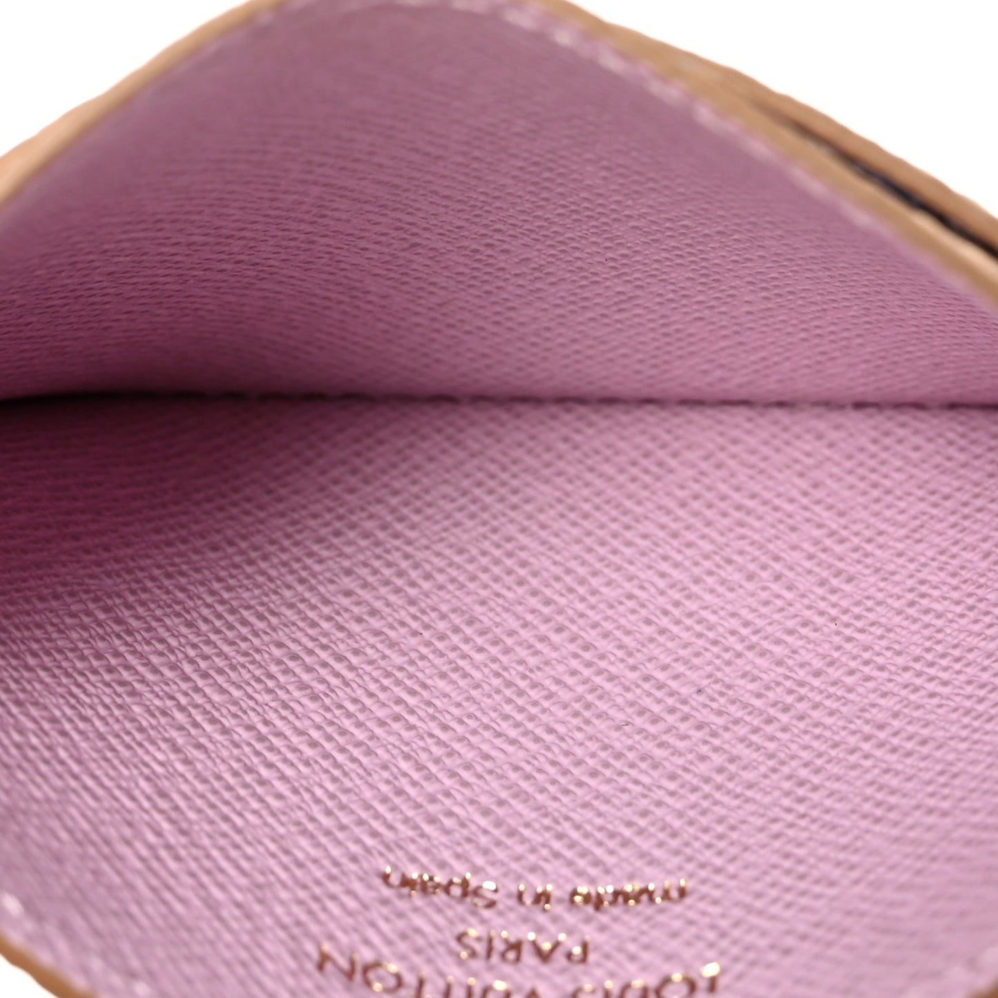 Metallic Monogram LV Garden Card Holder Gold