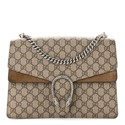 Gucci GG Supreme Monogram Medium Dionysus Shoulder Bag Taupe 1 of 14