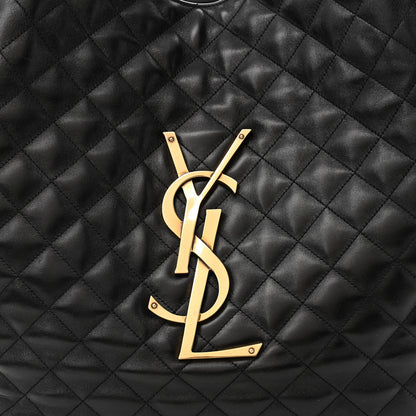 Saint Laurent Lambskin Quilted Maxi Icare Shopping Tote Black 10 of 12