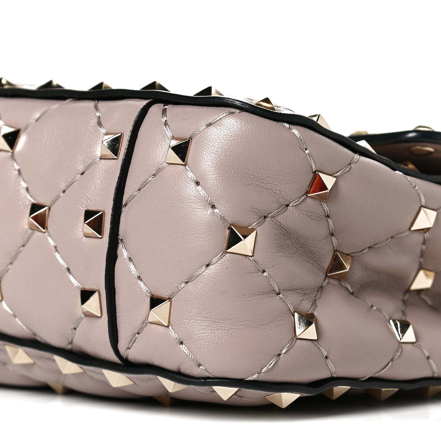 Valentino Garavani Nappa Small Rockstud Spike Shoulder Bag Poudre 9 of 11
