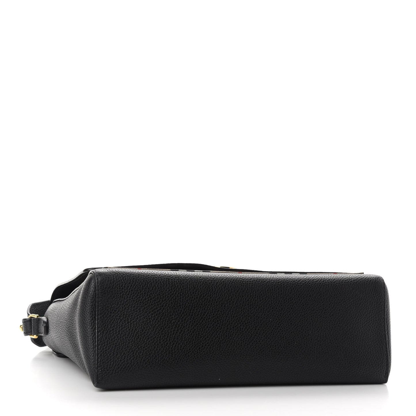 Grainy Calfskin Vintage Check Note Crossbody Bag Black