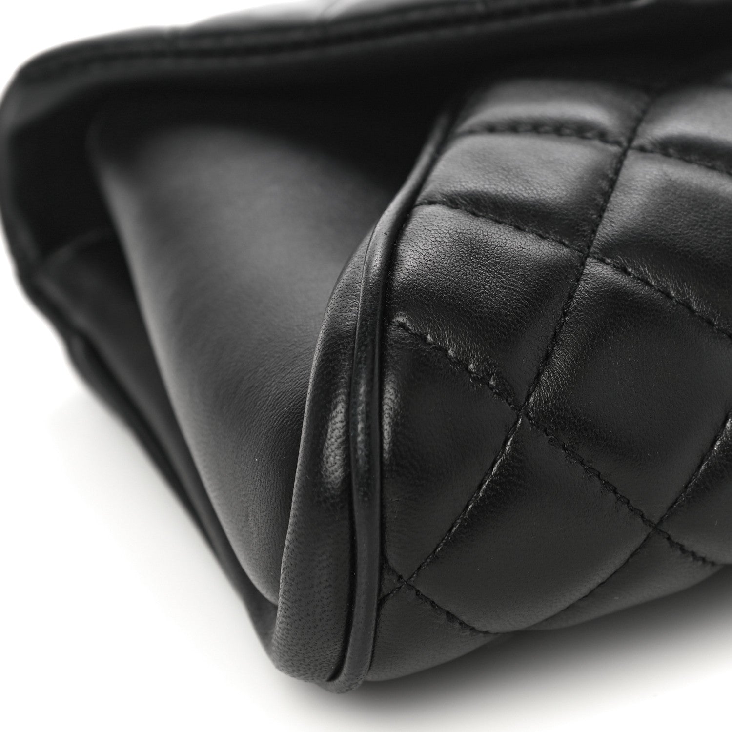 Chanel Lambskin Quilted Fold Up Again Clutch Black 5 of 10