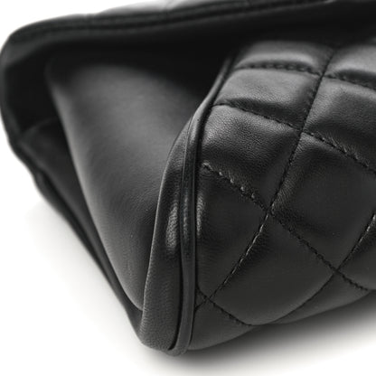 Chanel Lambskin Quilted Fold Up Again Clutch Black 5 of 10