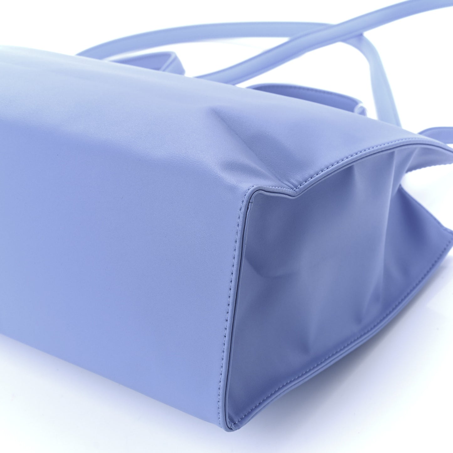 Vegan Leather Medium Shopping Bag Cerulean
