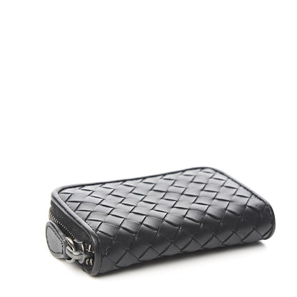 Bottega Veneta Nappa Intrecciato Zip Around Coin Purse Black 3 of 6
