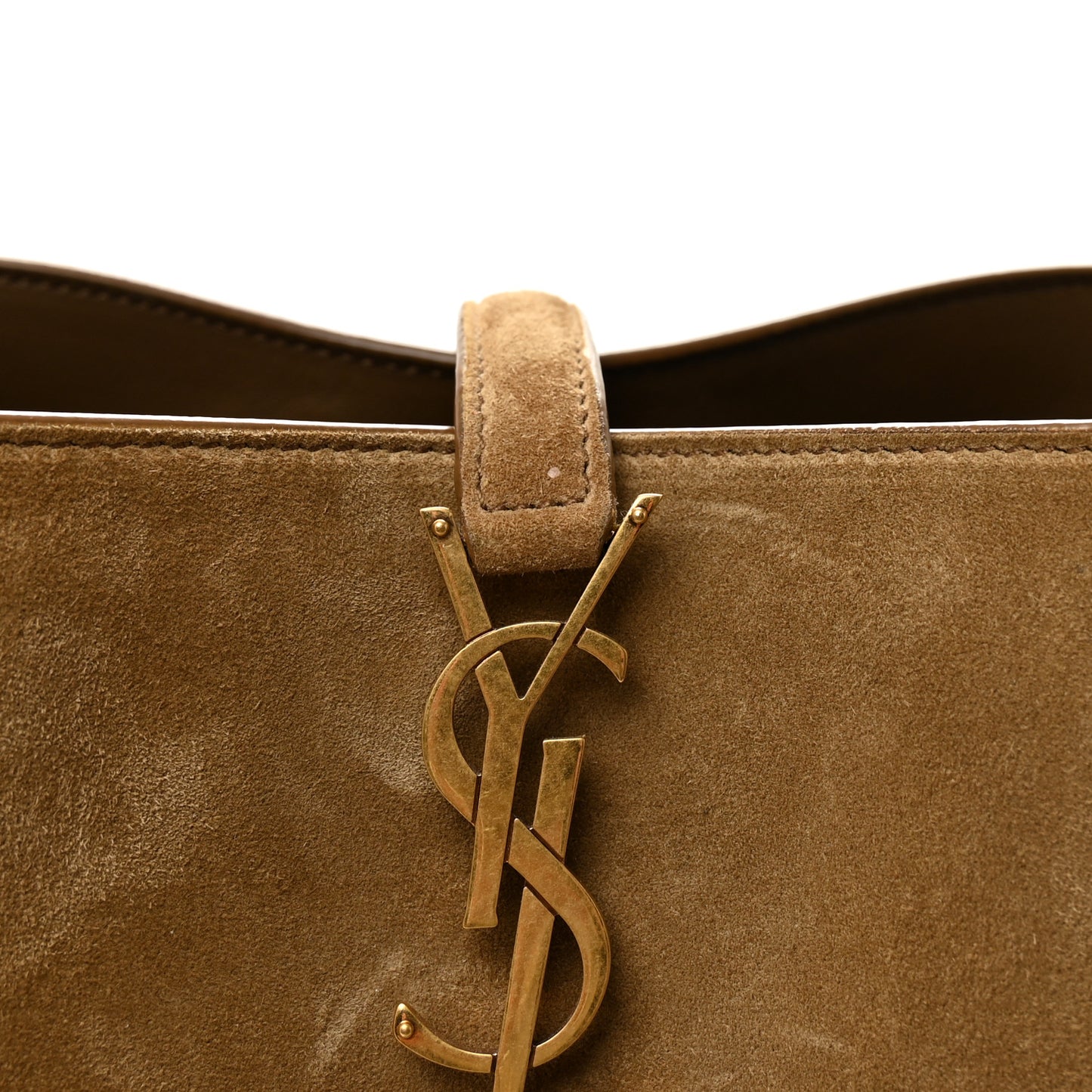 Suede Le 37 Small Bucket Bag Golden Leaf