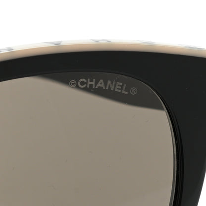 Chanel Acetate CC Butterfly Sunglasses 5414 Black Beige 7 of 8