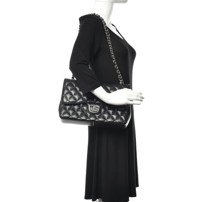 Chanel Lambskin Quilted Jumbo Double Flap Black 2 of 20
