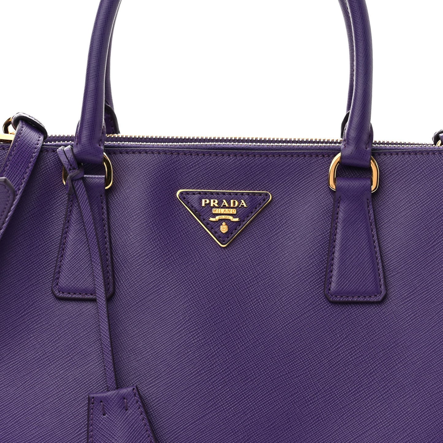 Saffiano Medium Galleria Double Zip Tote Viola