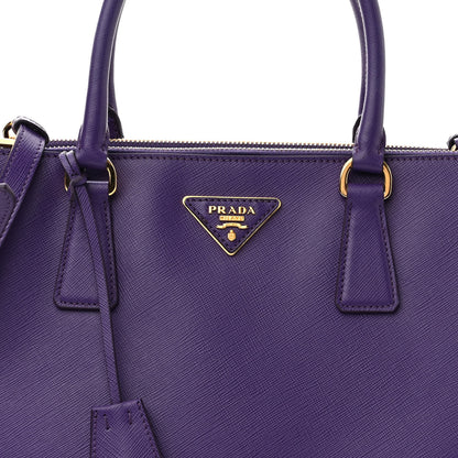 Prada Saffiano Medium Galleria Double Zip Tote Viola 10 of 12