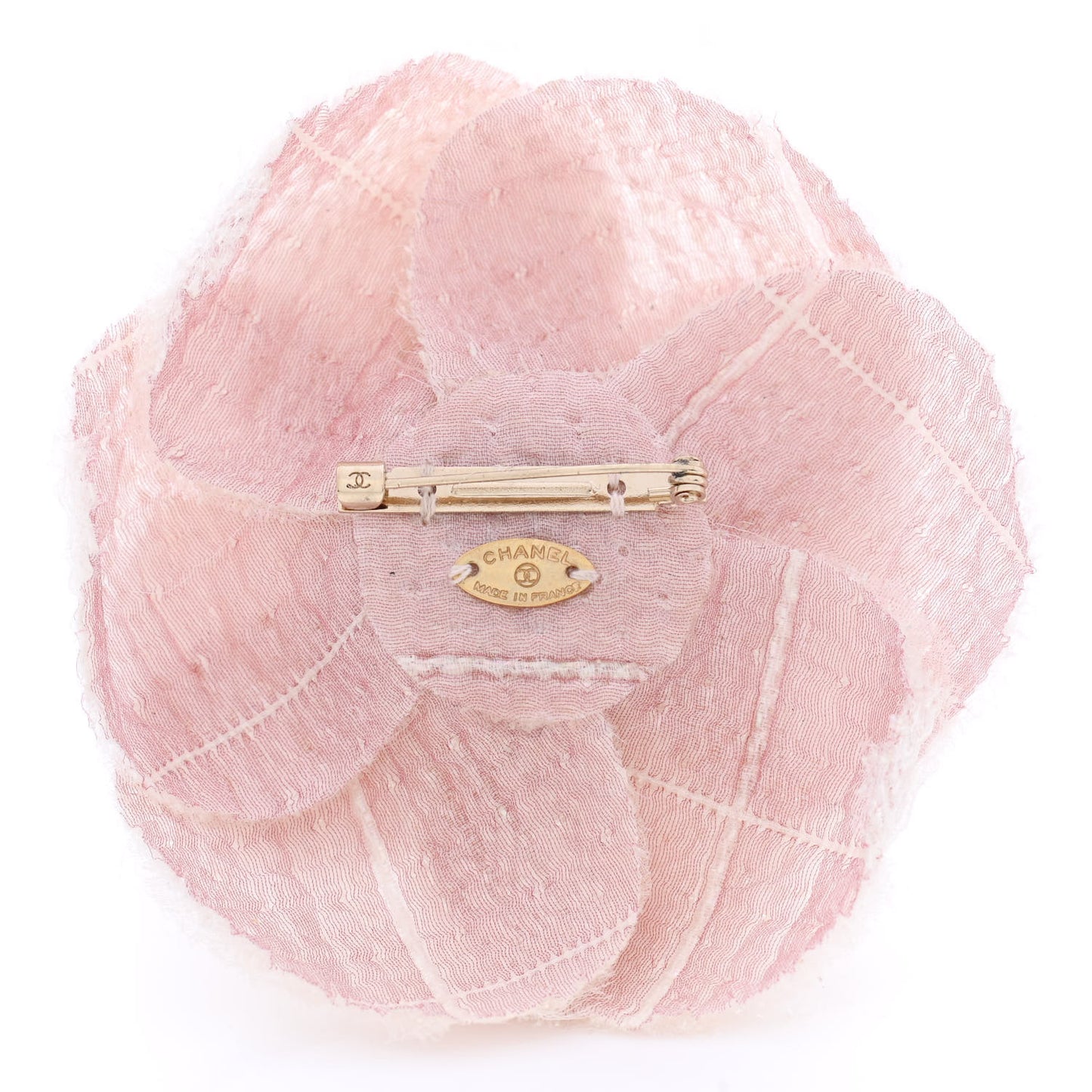 Fantasy Tweed Pearl Camellia Brooch Pink