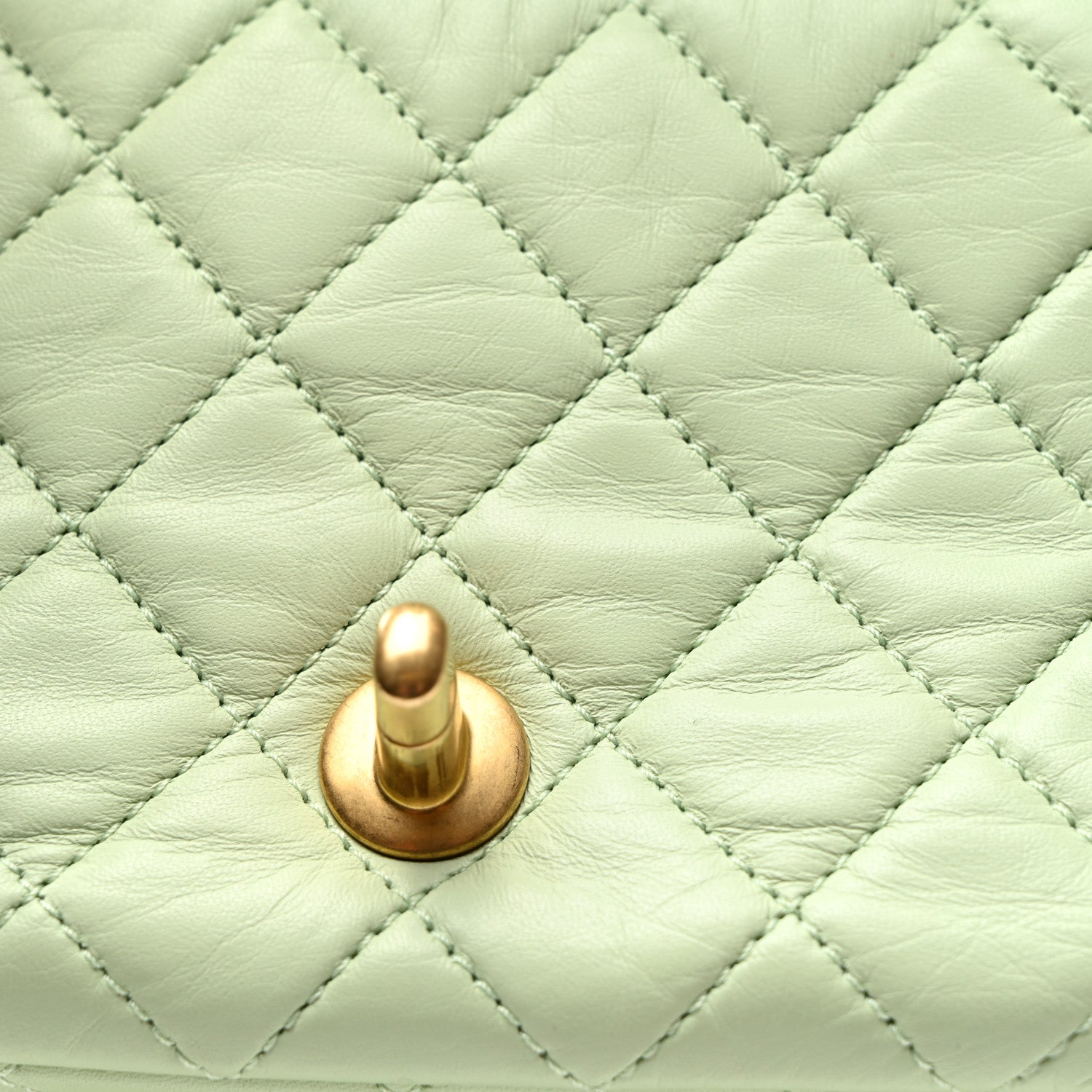 Chanel Lambskin Quilted Mini Pearl Crush Flap Light Green 10 of 10