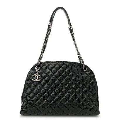 Chanel Patent Quilted Large Just Mademoiselle Bowling Bag Black 1 of 15