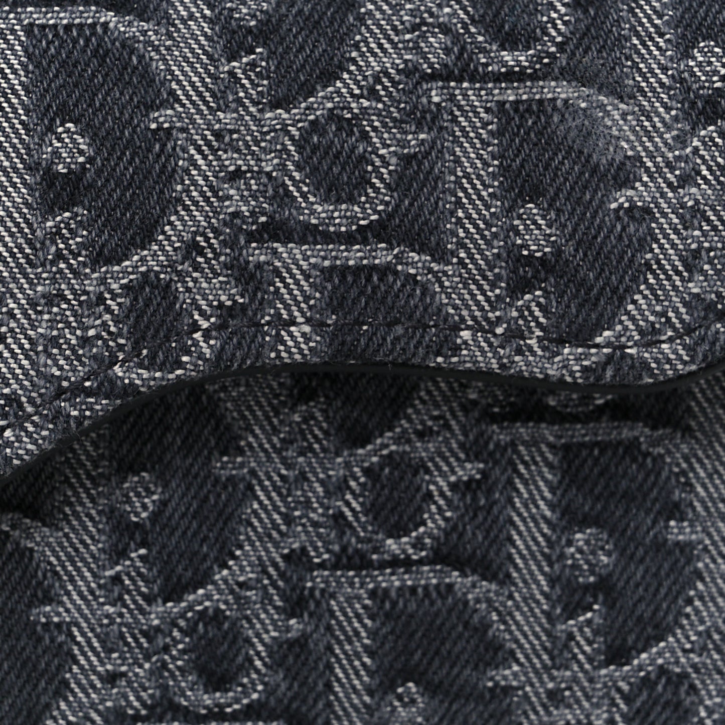Denim Oblique Saddle Bloom Card Holder Grey