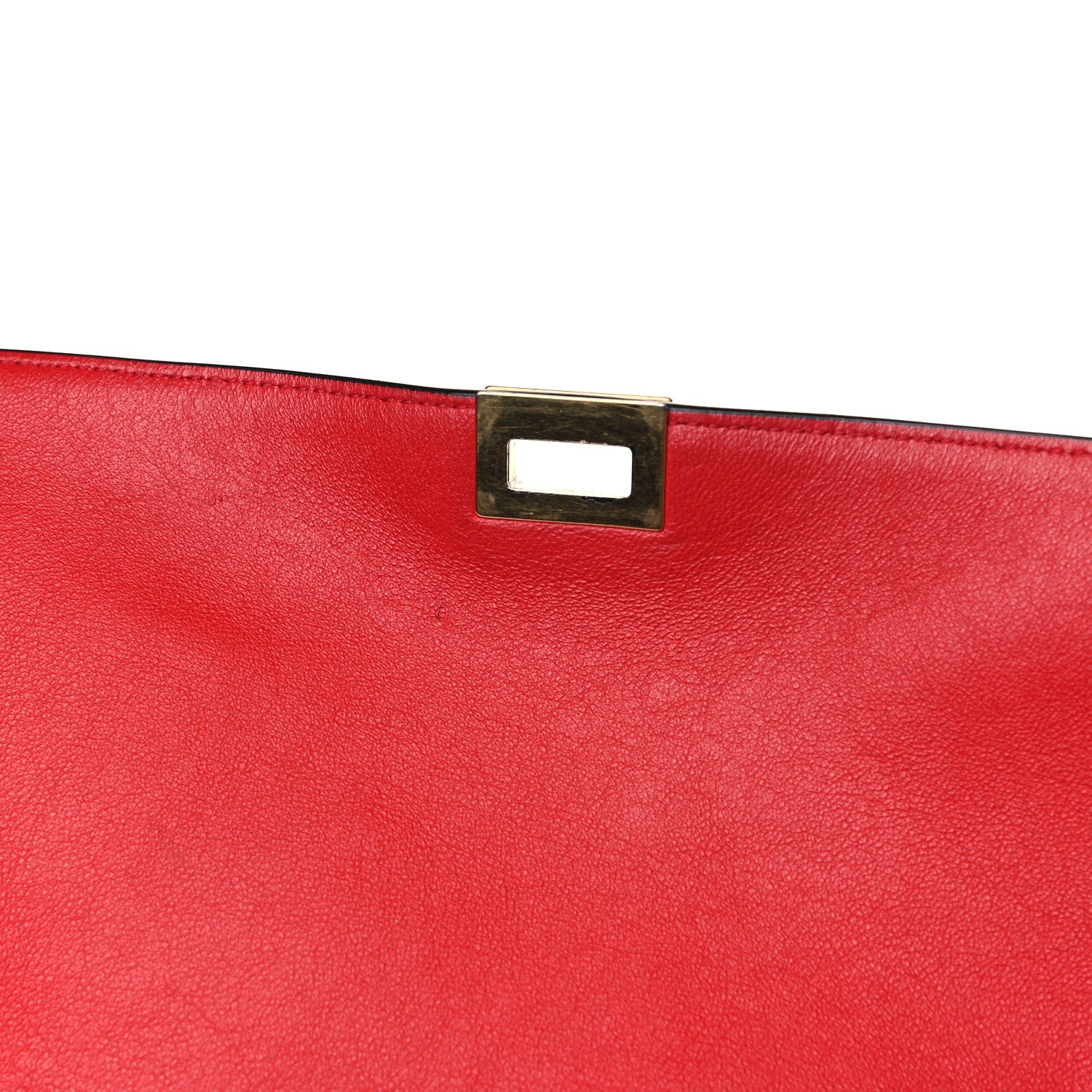 Celine Drummed Calfskin Suede Medium Trapeze Coquelicot 21 of 23