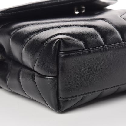 Saint Laurent Calfskin Y Quilted Monogram Toy Loulou Crossbody Bag Black 9 of 11