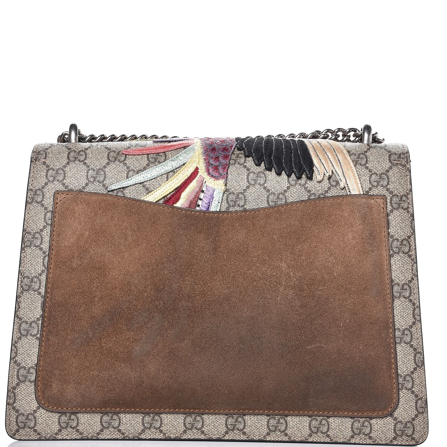 GG Supreme Monogram Embroidered Medium Dionysus Shoulder Bag Taupe