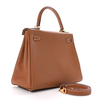 Hermes Togo Kelly Retourne 28 Gold 3 of 11