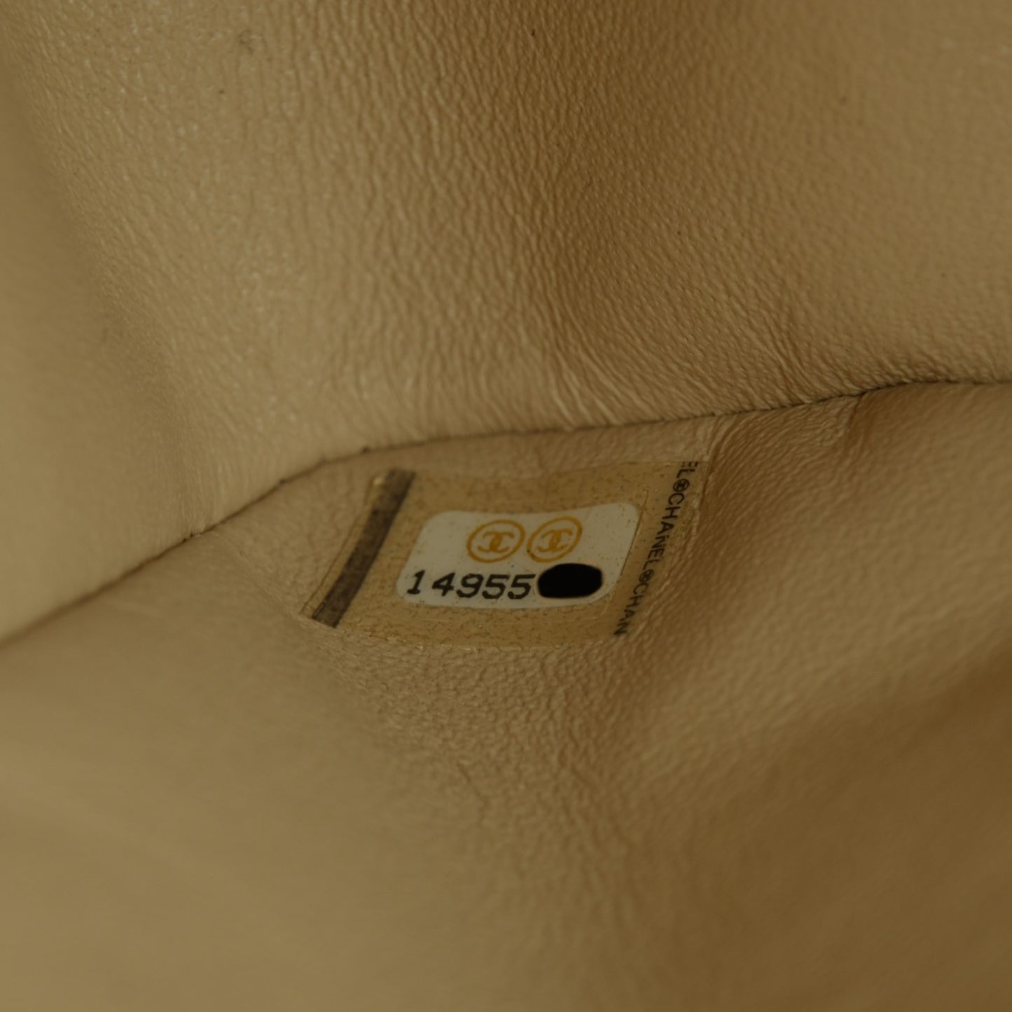 Caviar Jumbo Double Flap Light Beige