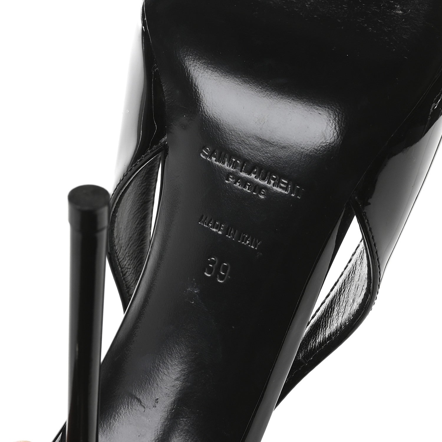 Saint Laurent Patent Maxine 115mm Slingback Pumps 39 Black 7 of 7