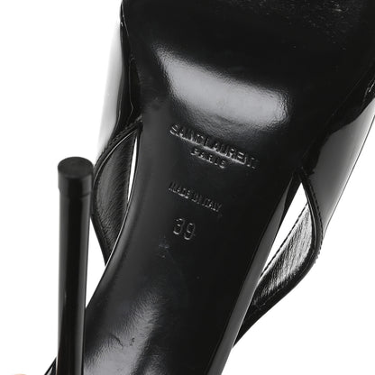 Saint Laurent Patent Maxine 115mm Slingback Pumps 39 Black 7 of 7
