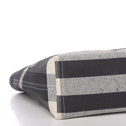 Burberry Coated Canvas Mega Check Medium Doodle Tote Black White 8 of 13