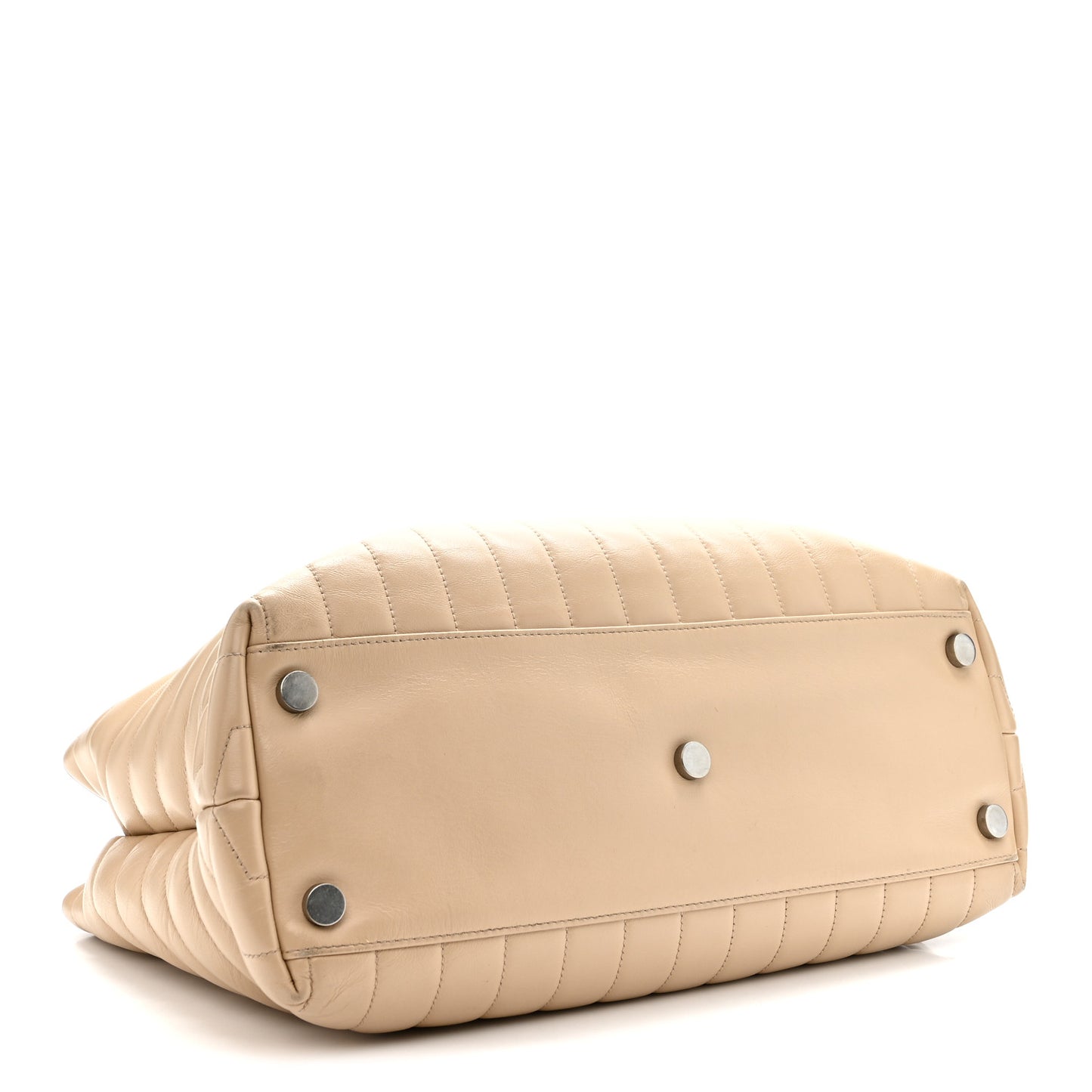 Calfskin Y Quilted Monogram Large Loulou Shopper Nude Powder