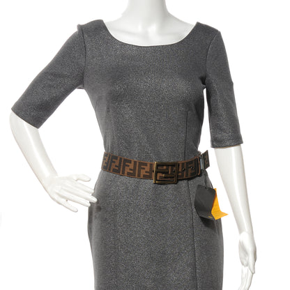 Fendi Zucca Calfskin FF Buckle Belt 105 42 Tobacco 2 of 5