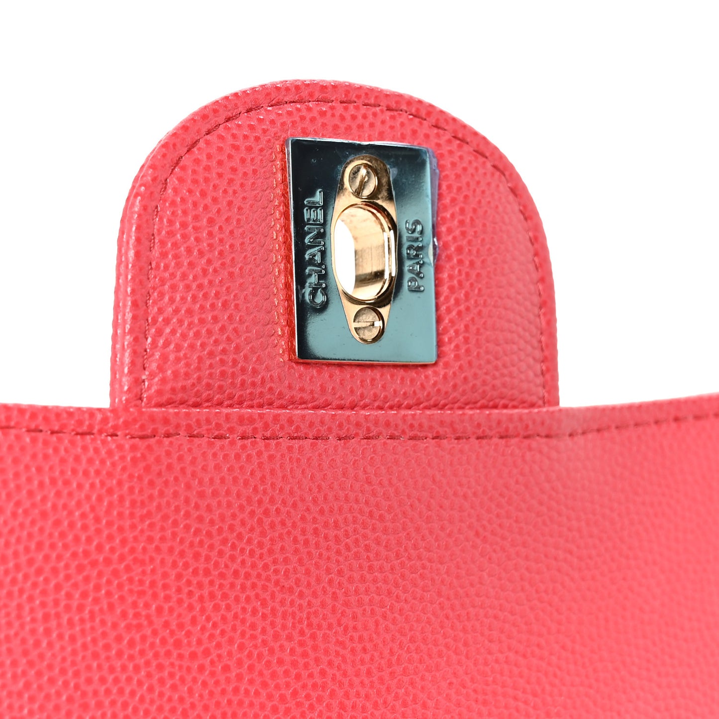 Caviar Quilted Mini Square Flap Pink