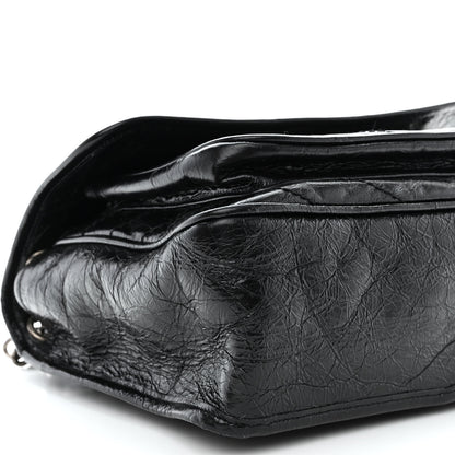 Saint Laurent Crinkled Calfskin Matelasse Monogram Medium Niki Chain Satchel Black 9 of 10