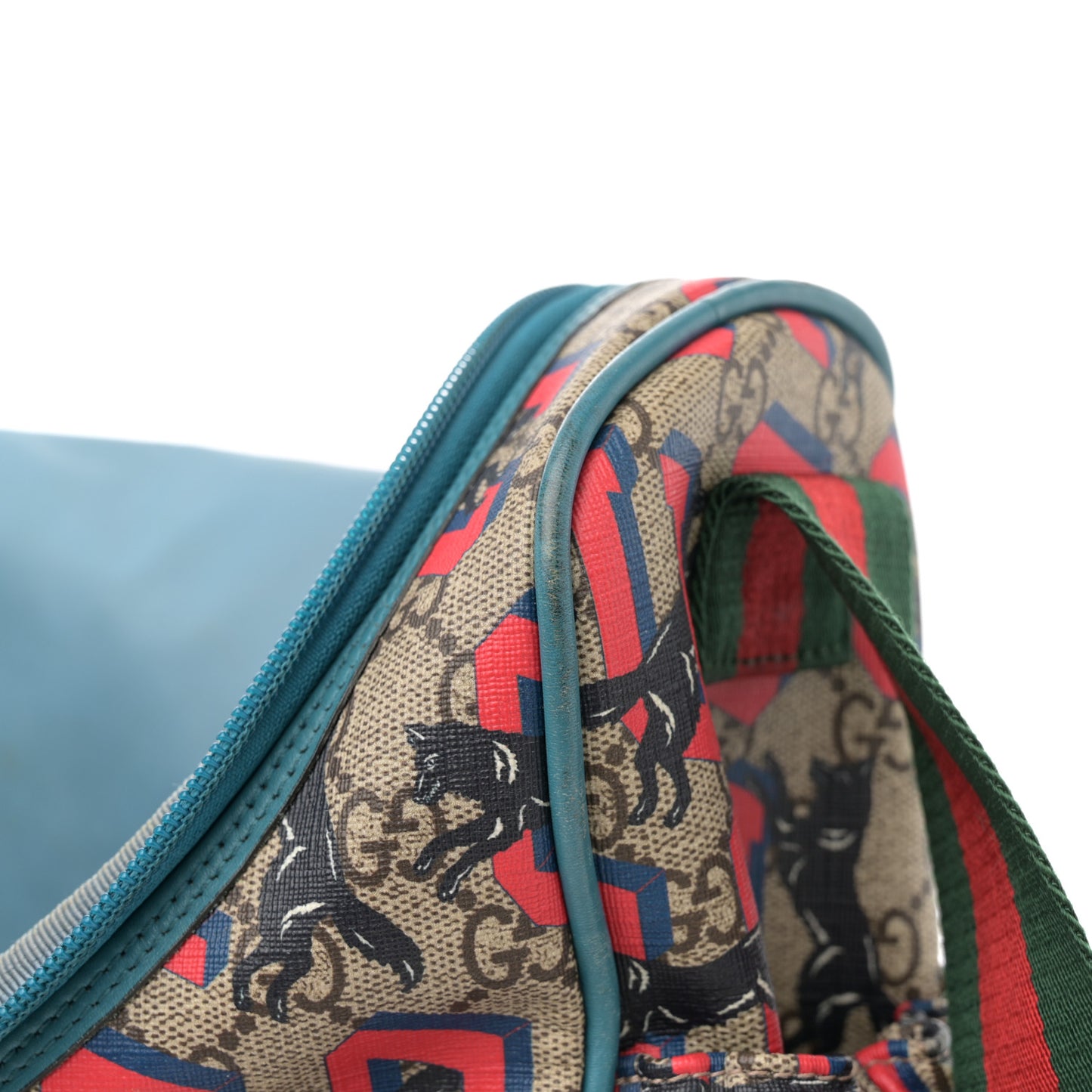 GG Supreme Monogram Gucci Wolf Diaper Bag Beige Red