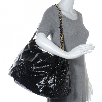 Chanel Vinyl Rock and Chain XL Flap Black 2 of 7
