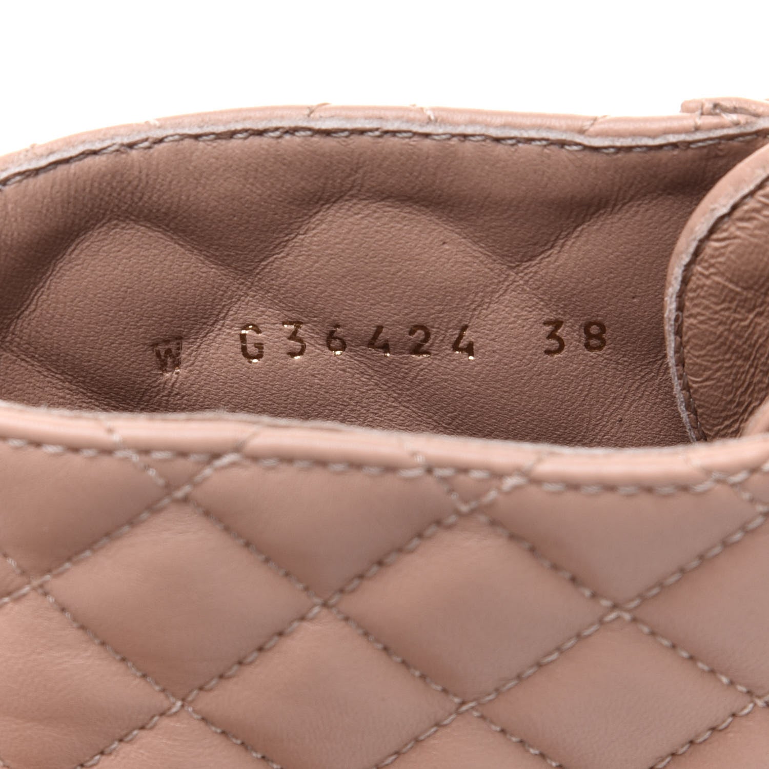 Chanel Shiny Lambskin Quilted Lace Up Combat Boots 38 Beige Black 9 of 12