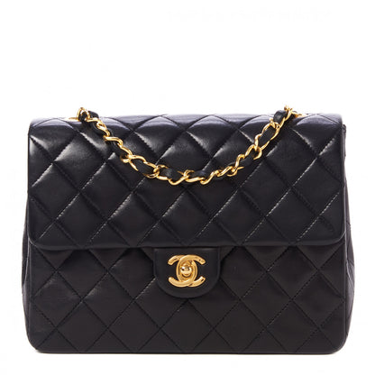 Chanel Lambskin Quilted Mini Square Flap Bag Black 1 of 10