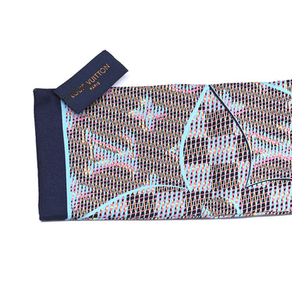 Louis Vuitton Silk Monogram Damier Pop Print Bandeau Blue 3 of 3