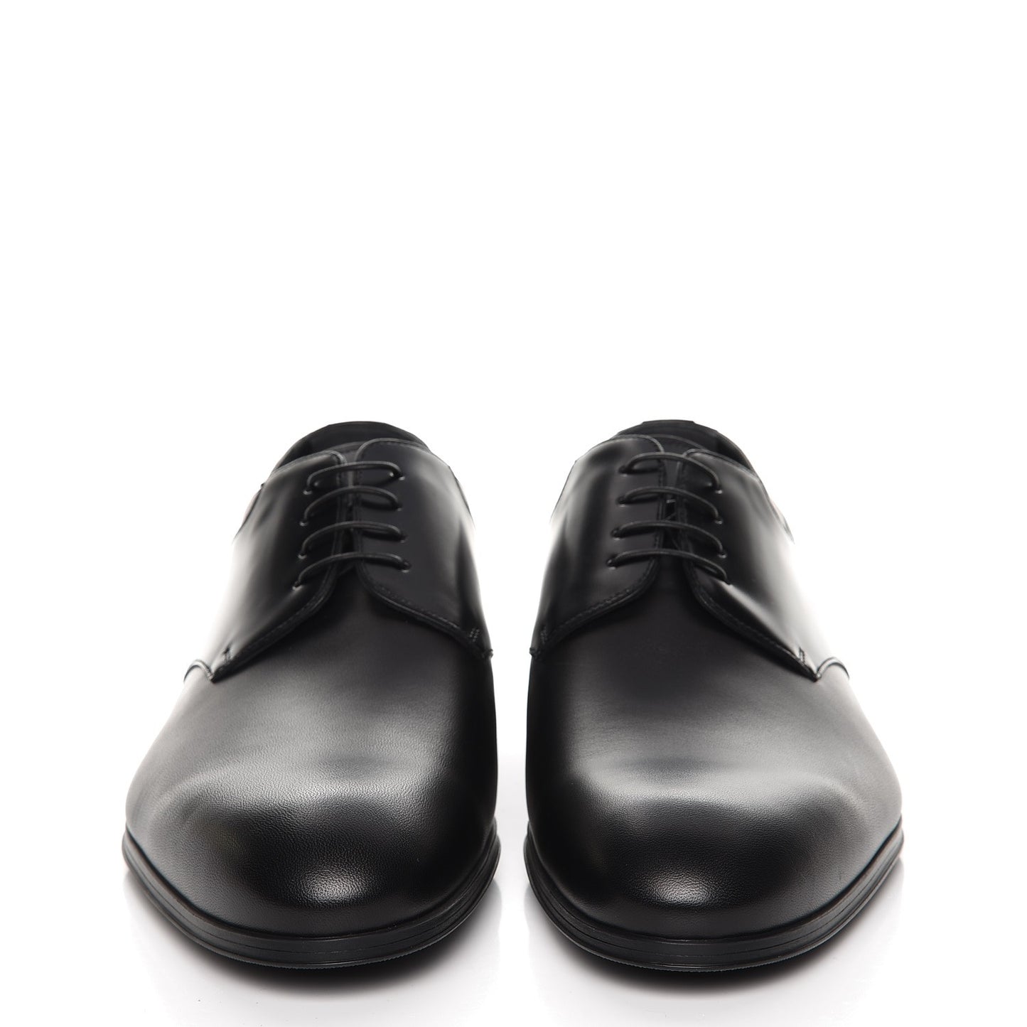 Lambskin Derby Lace Up Shoes 8 Black