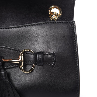 Gucci Smooth Calfskin Small Emily Chain Shoulder Bag Black 14 of 14