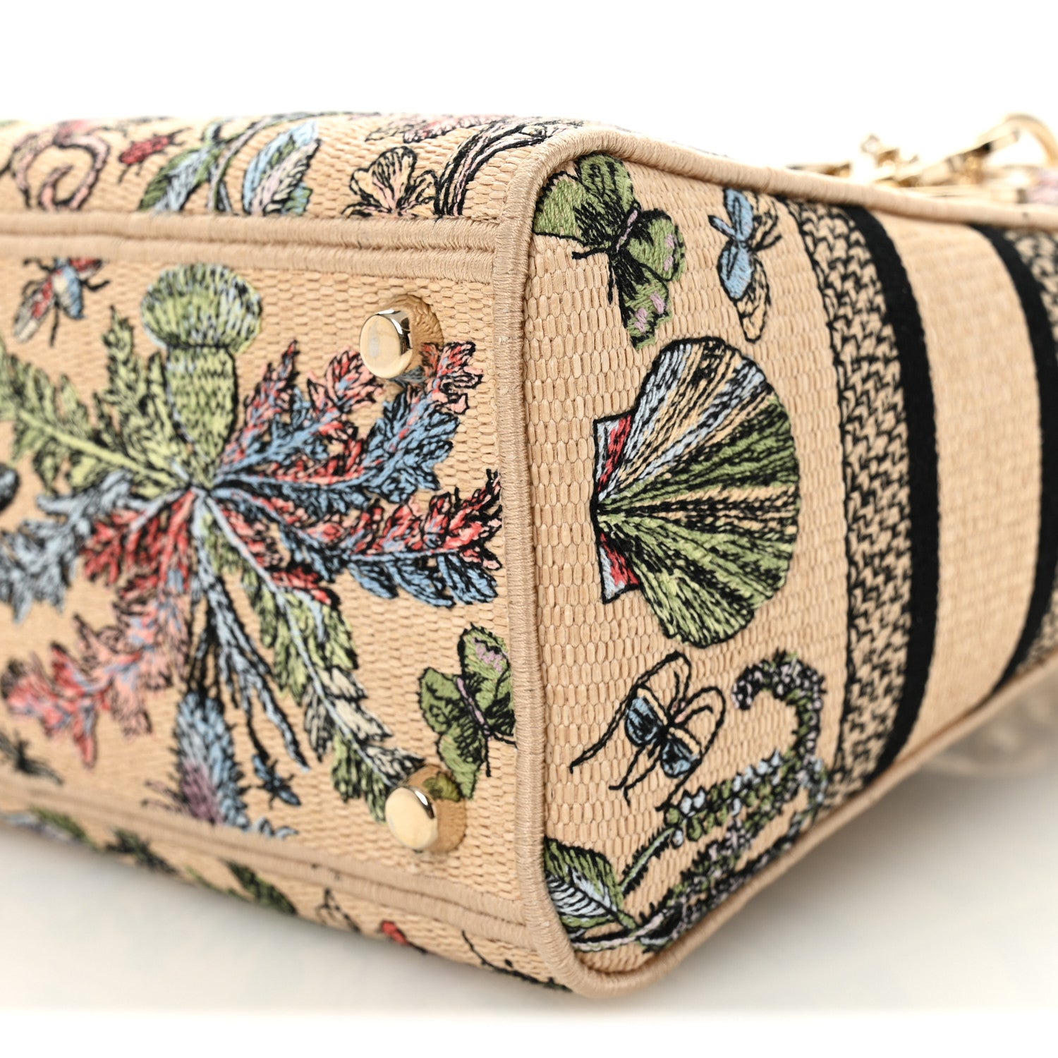 Christian Dior Canvas Cabinet De Curiosites Embroidered Medium Lady D-Lite Beige Multicolor 10 of 11