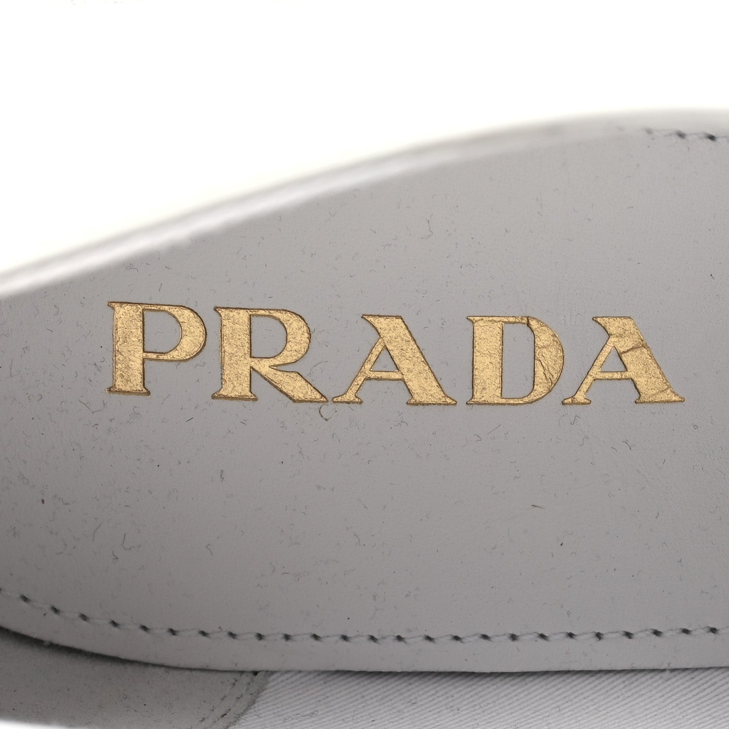 Prada Spazzolato Metal Triangle Logo 50mm Loafers 39.5 White 7 of 10