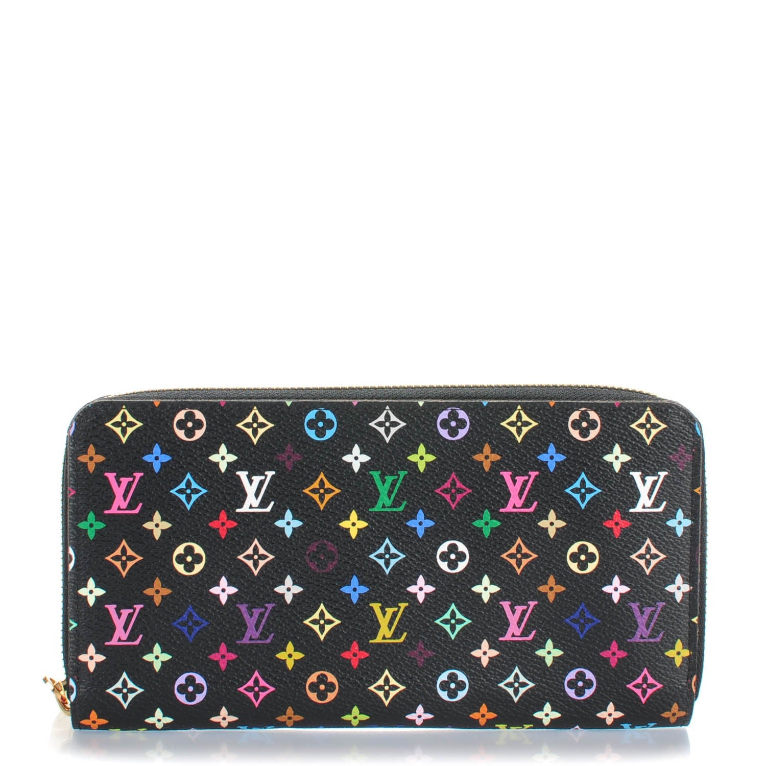 Louis Vuitton Monogram Multicolor Zippy Wallet Black Grenade 1 of 7