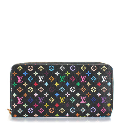 Louis Vuitton Monogram Multicolor Zippy Wallet Black Grenade 1 of 7